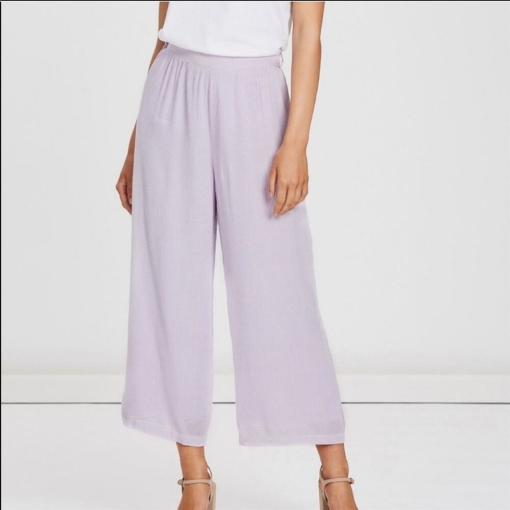 Charlie Holiday Lilac Fairmont Wide Leg Cropped Casual Pants Women's Size 4